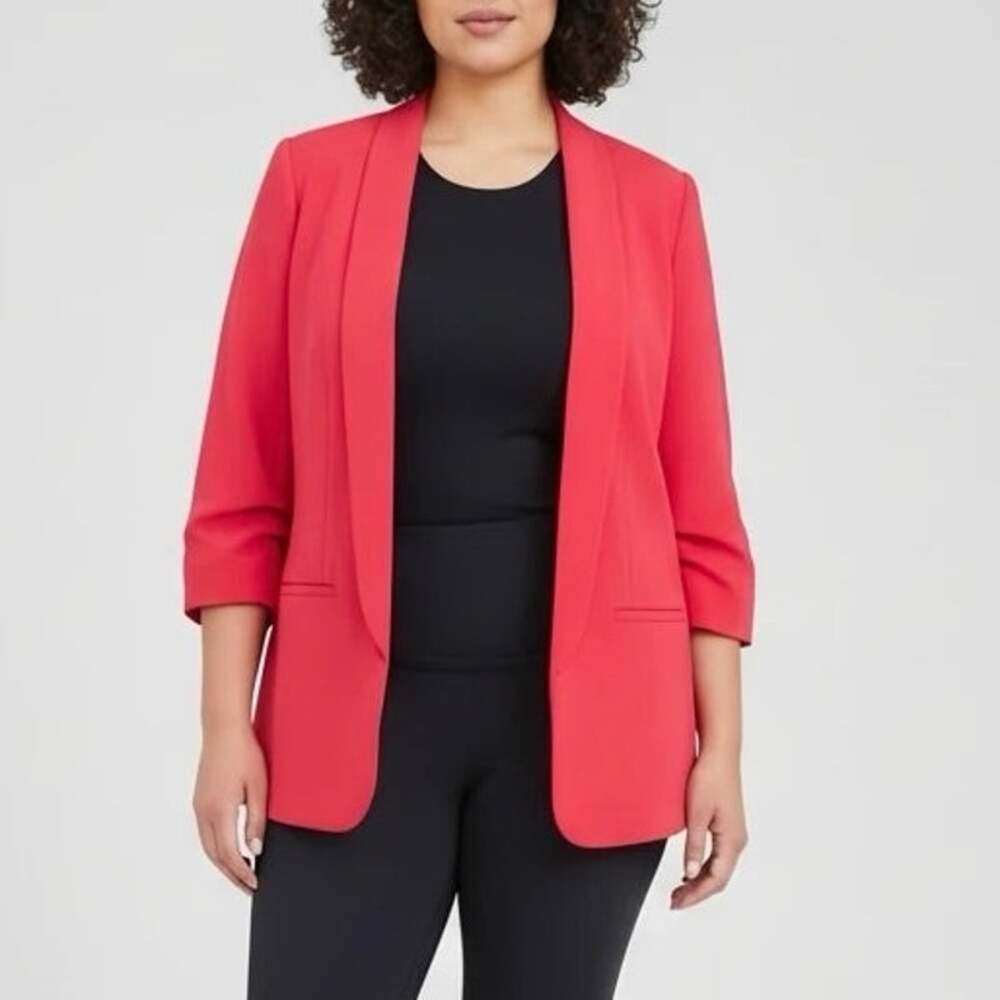 Worthington Women’s Vintage Red Blazer Jacket Size 10 Long Sleeves